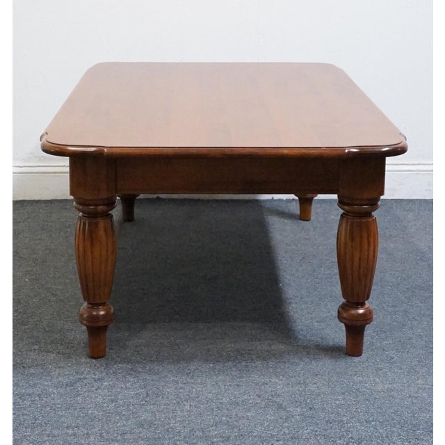 Wood Nichols & Stone Solid Cherry Early American Colonial 52" Accent Coffee Table For Sale - Image 7 of 11