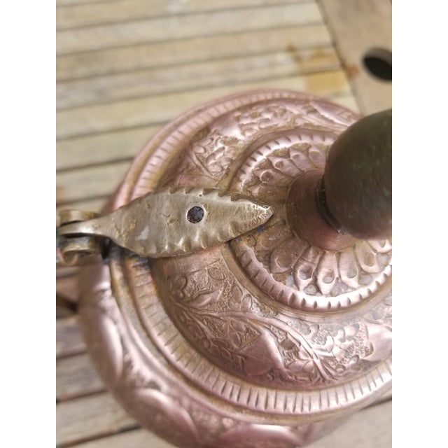 Antique 18th Century Embossed Copper Pakistani Pitcher For Sale - Image 10 of 11