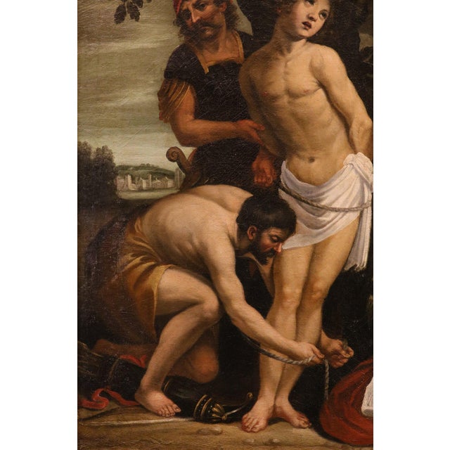 After Astolfo Petrazzi, Nude Saint Sebastian, 1630s, Oil Painting on Canvas, Framed For Sale - Image 11 of 15