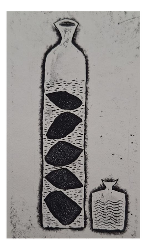 Jerzy Dmitruk, The Cure for the Pain of Existence (A Visual Documentation of Miracles), 2018, Etching