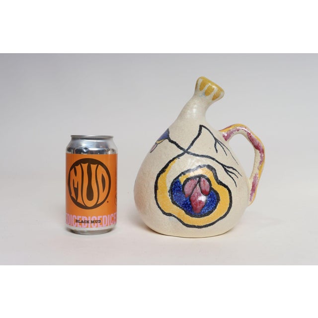 1940s Art Deco Zuid-Holland Gouda "Espera" Bulbous Matte Glaze Ceramic Pitcher For Sale - Image 10 of 17