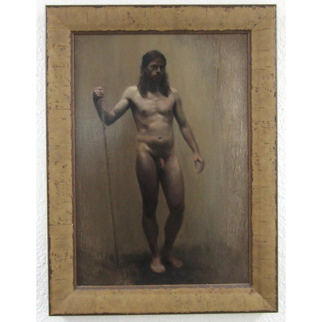 Florence Academy of Art Academic Male Figure Study Oil Painting Signed Vios For Sale - Image 4 of 14