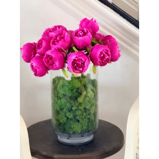Modern Palm Glass Peony Bloom For Sale - Image 3 of 6