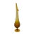 Mid-Century Colonial Amber Thumbprint Swung Vase Ribbed Body For Sale - Image 4 of 7