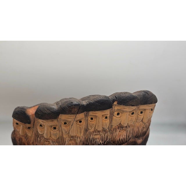 Wooden Sculpture of Jewish Men, 1950s-1970s For Sale - Image 4 of 12