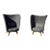 The Cane-Line Peacock Wing Highback Chair With Teak Legs (Model 5460), Designed by the Danish Duo Foersom & Hiort-Lorenzen, 2 Pieces For Sale
