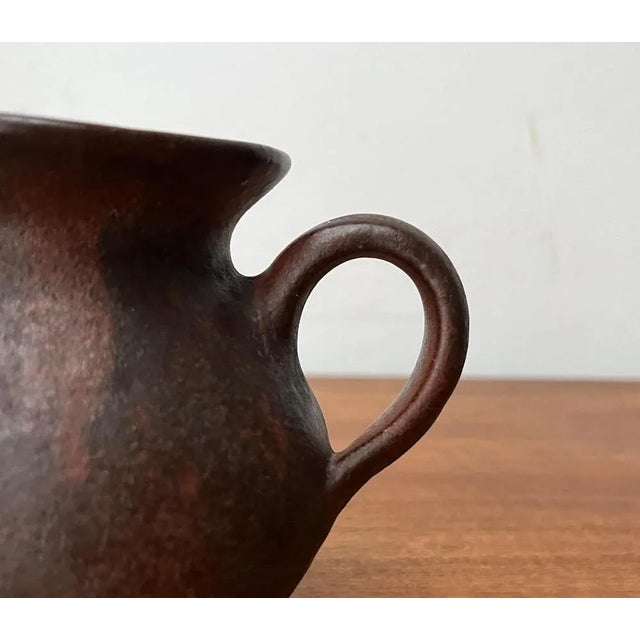 Mid-Century Minimalist Jug Vase from Hartwig Heyne Hoy Pottery, Germany, 1960s For Sale - Image 12 of 13