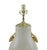 Late 20th Century Pair of Vintage White Porcelain Vase Table Lamps With Crackled Finish, For Sale - Image 5 of 9