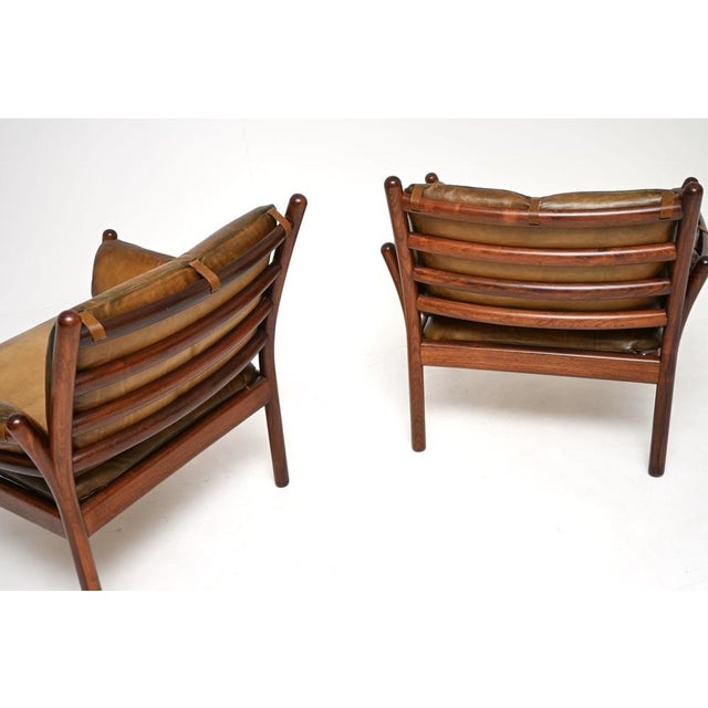 Vintage Danish Armchairs by Illum Wikkelso for CFC Silkeborg, 1960, Set of 2 For Sale - Image 6 of 11
