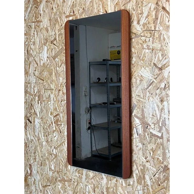 Vintage Danish Mirror in Teak, 1970s For Sale - Image 9 of 11