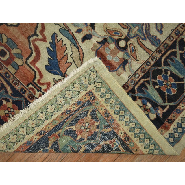 Bright Green Rare Antique Northwest Persian Rug For Sale - Image 8 of 18