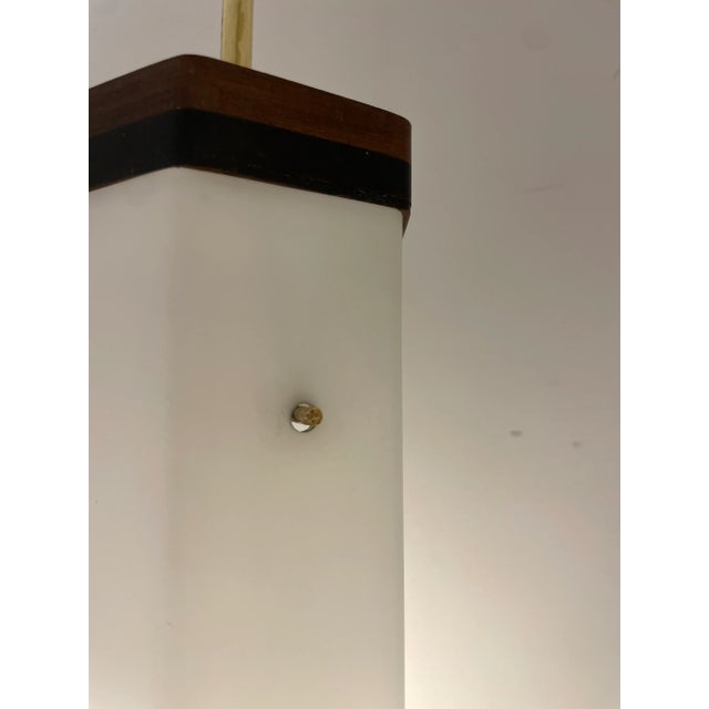 Italian Suspended Light in Opaline, 1960s For Sale - Image 4 of 11