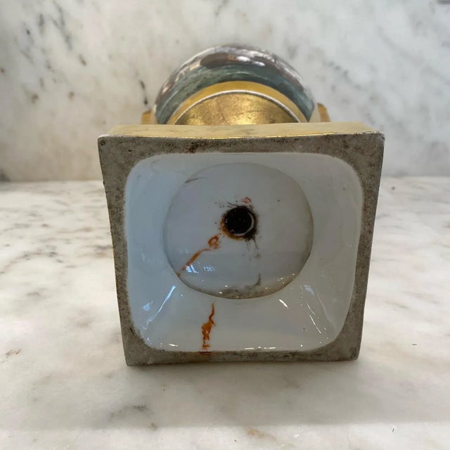 Antique French Hand Painted Gold Gilt Vase Depicting Ships in Battle For Sale - Image 10 of 11