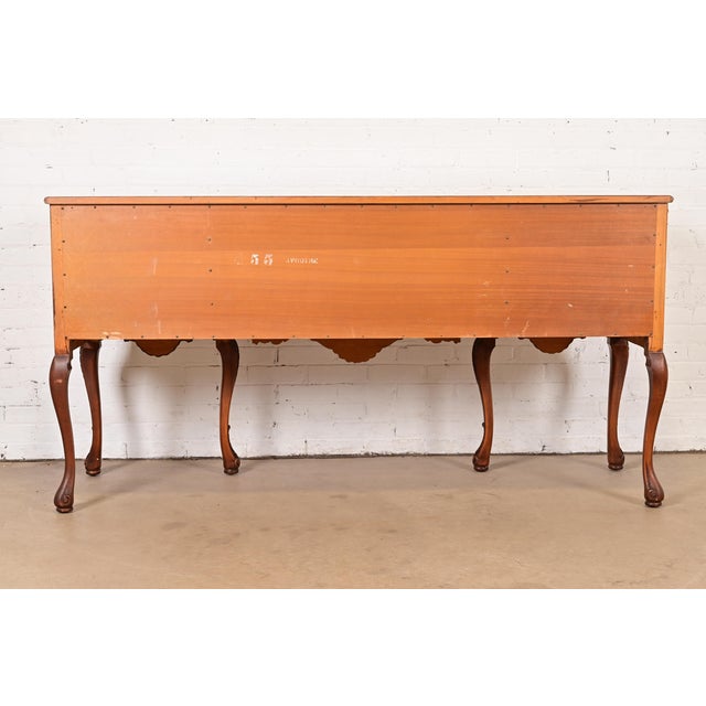 Romweber French Provincial Louis XV Burl Wood Sideboard or Bar Cabinet, Circa 1920s For Sale - Image 14 of 15