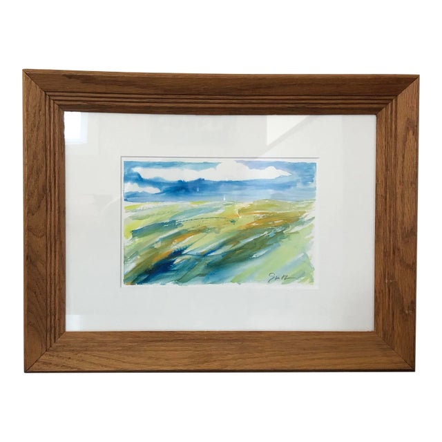 "Seal the Day" Original Framed Watercolor Painting by Nancy Smith For Sale