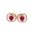 Diamond Ruby Stud Earrings 14 Karat Yellow Gold 2.41 TCW Certified For Sale - Image 12 of 17
