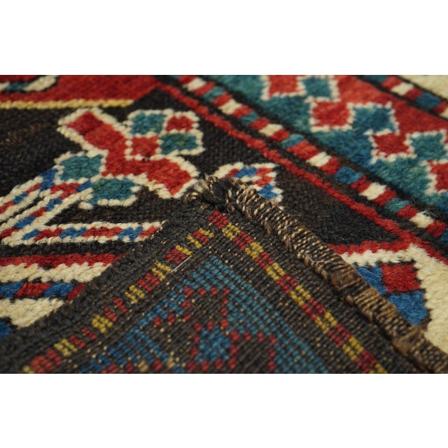 Red Antique Ganje Kazak Rug 3'11'' X 6'9'' For Sale - Image 8 of 8