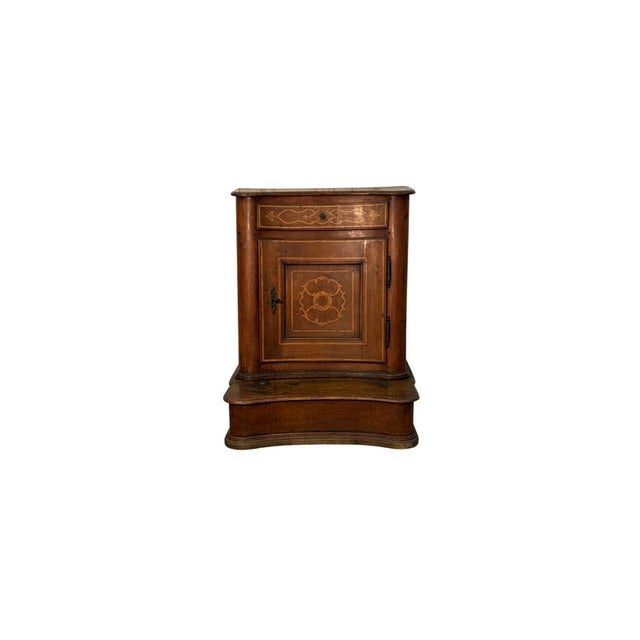 19th Century Walnut Kneeler with Inlaid Drawer snd Door For Sale - Image 6 of 6
