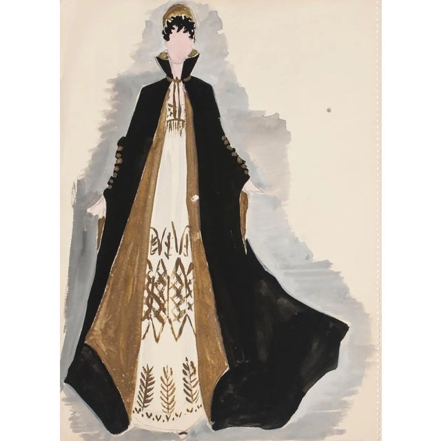 Alkis Matheos - Costume - Original Painting - Mid-20th Century For Sale