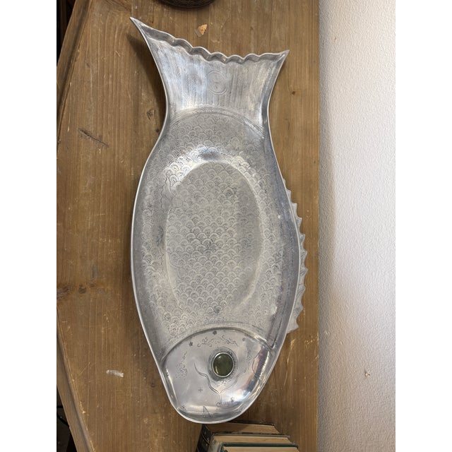 1970s 1970s Coastal Large Arthur Court Fish Platter 1974 25 X 13 Inches Long For Sale - Image 5 of 7