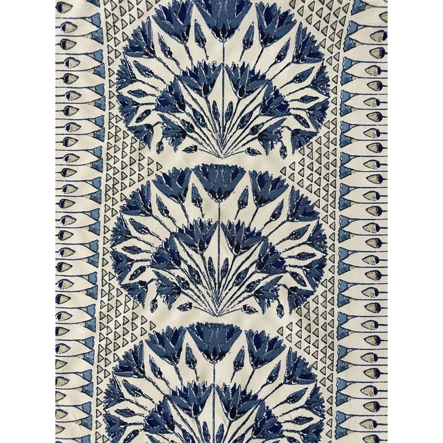 Thibaut Anna French Cairo Blue and White Fabric 2 3/8 Brand Anna French Fabric Book / Collection Savoy Pattern Cairo Anna...