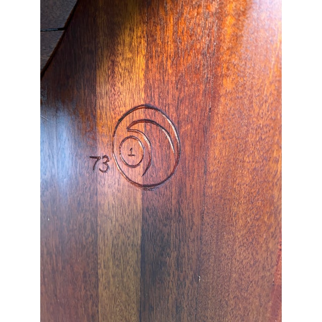 Rare Brazilian Mid-Century Sculptural Executive Desk With Tambour Pedestal For Sale - Image 16 of 16