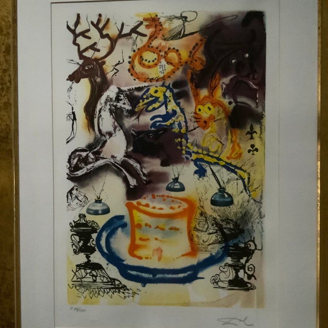 Abstract 1960s “Who Stole the Tarts”Salvador Dali Color Lithograph For Sale - Image 3 of 11