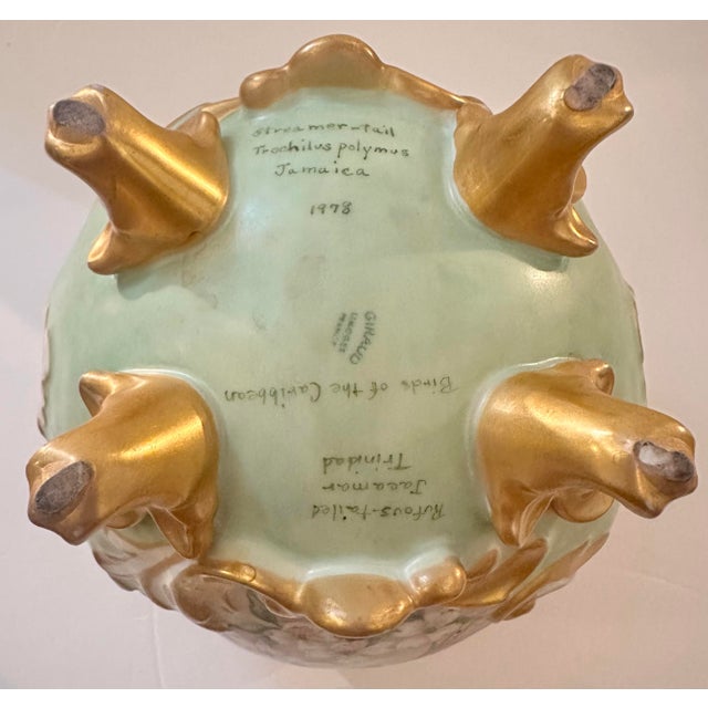 Giraud Limoges “Birds of the Caribbean” Porcelain Jardinière, 1978 For Sale - Image 10 of 10