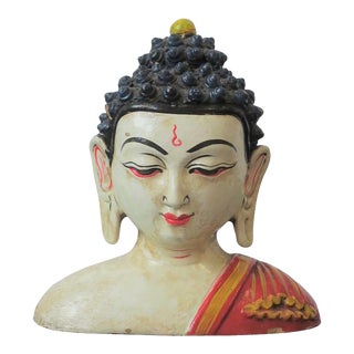 Buddha Head Bust Sculpture For Sale