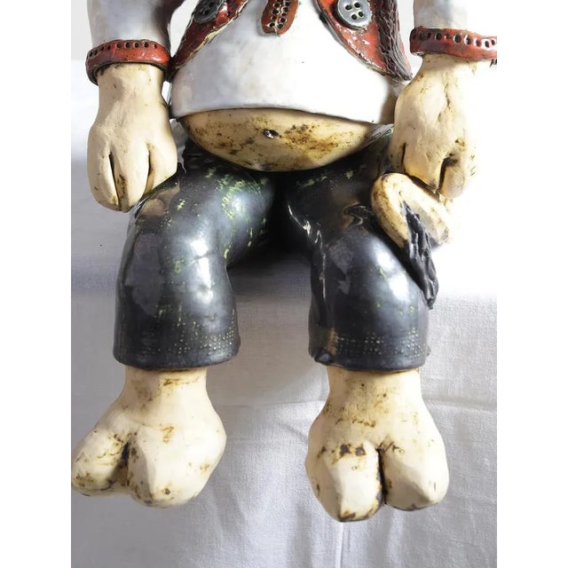 M. Čížková, Naive Folk Devil's Sculpture, 2000s For Sale - Image 3 of 10