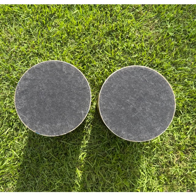 Vintage Egyptian Revival Paper-Covered Wastebaskets | Pair For Sale - Image 11 of 12