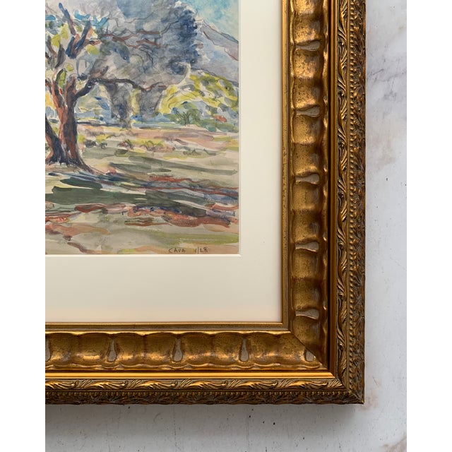 1920's French Original Watercolor For Sale - Image 9 of 12