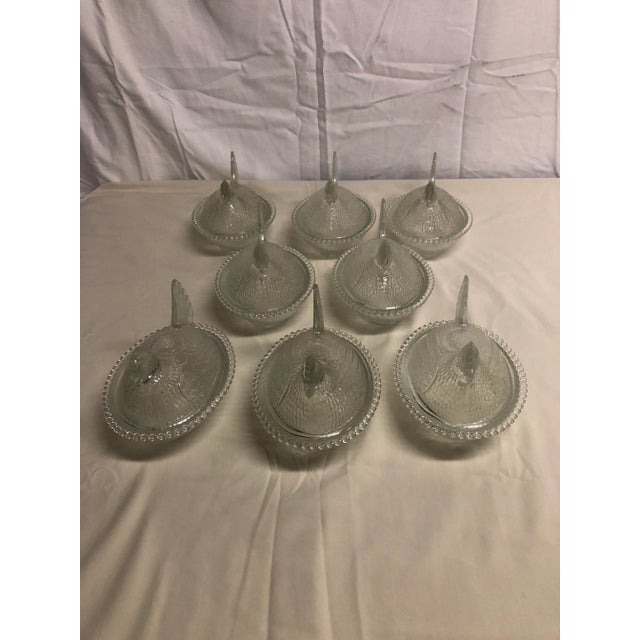 Glass Vintage 1980s Glass Chicken Figure Bowl or Candy Dish For Sale - Image 7 of 12