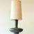 1970s Dark Brown Ceramic Table Lamp with Silk Lampshade attributed to R. Houben, 1970s For Sale - Image 5 of 11