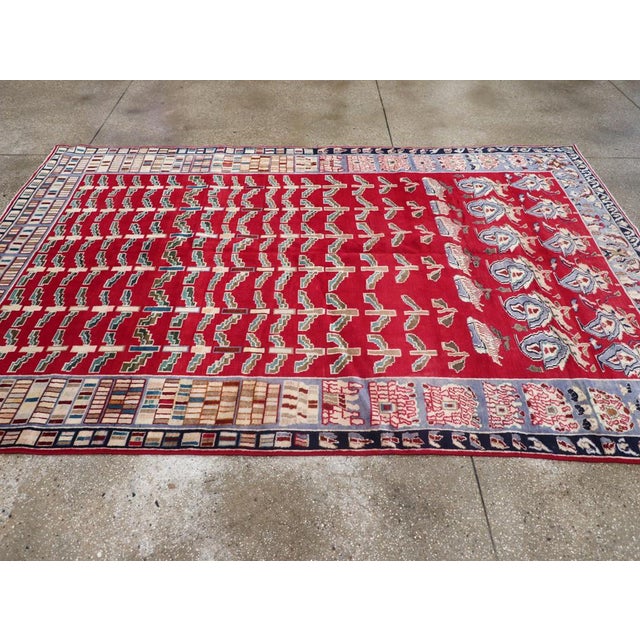 Galerie Shabab Collection Mid-20th Century Persian Kashan Carpet For Sale In New York - Image 6 of 10