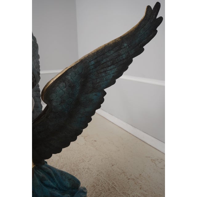 Metal Large Bronze Sculpture ‘Gloria Victis’ Angel & Soldier Statue For Sale - Image 7 of 12