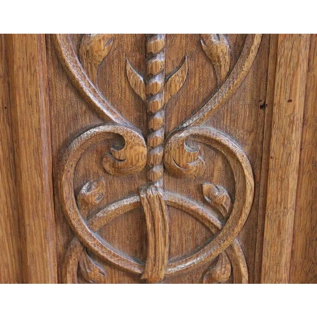 Brown Set of Renaissance Style Caquetoires Armchairs in Blond Oak, Late 19th Century For Sale - Image 8 of 18