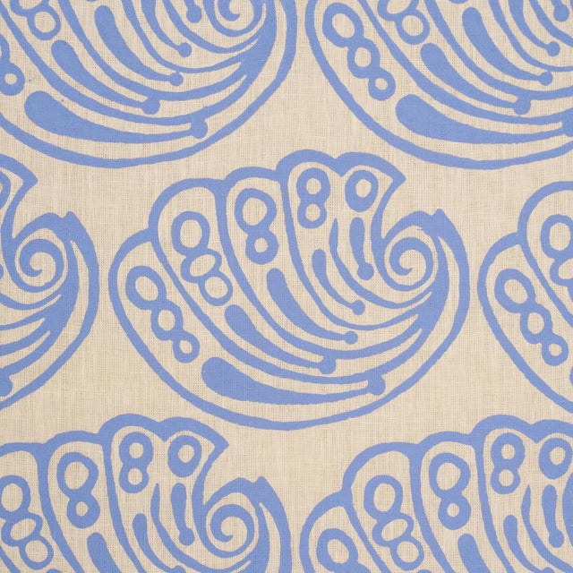 Traditional Sample - Schumacher Ramsgate Hand Block Fabric In French Blue For Sale - Image 3 of 6