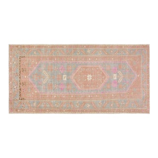 Vintage Turkish Anatolian Hand Knotted Wool Rug, 4'1''x8'6'' For Sale
