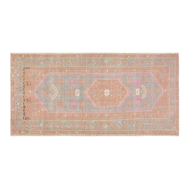 Vintage Turkish Anatolian Hand Knotted Wool Rug, 4'1''x8'6'' For Sale