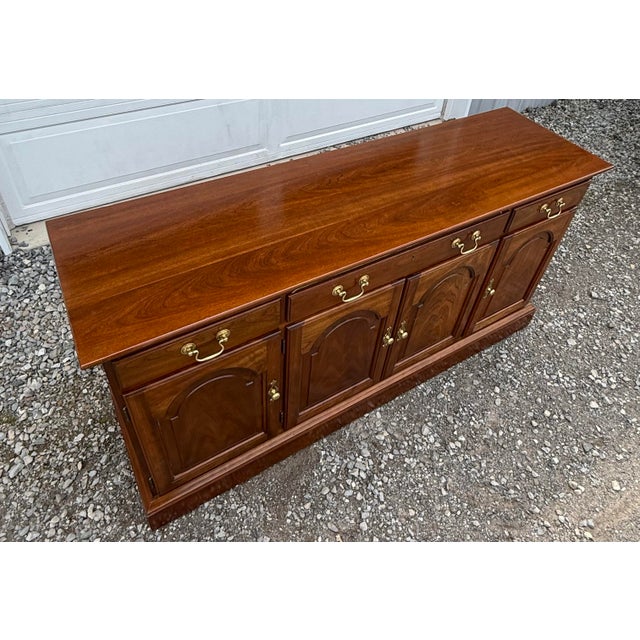 Brown Late 20th Century Stickley Solid Cherry Traditional Sideboard For Sale - Image 8 of 12