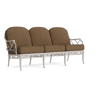 Brown Jordan Calcutta Sofa, Dove frame with Fusion Moccasian fabric For Sale