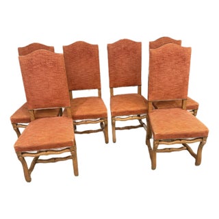Mid 20th Century French Os De Mouton Louis XIII Dining Chairs- Set of 6 For Sale