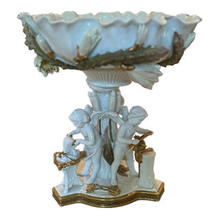 Antique Moore Bros Classical Roman Style Cherub Centerpiece Bowl For Sale