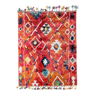 Moroccan Style Turkish Rug 4'0" X 5'7" For Sale