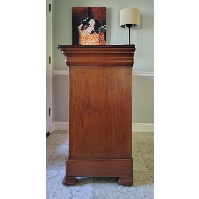 19th Century French Louis Philippe Mahogany Commode, Chest of Drawers For Sale - Image 11 of 13
