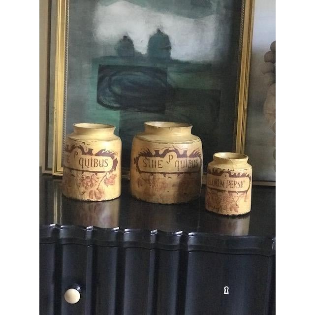Apothecary jars made in India in the mid 20th century, Imported by Sarreid, Ltd. Reproductions of 18th century jars that...
