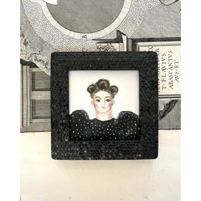 Contemporary Storybook Portrait of a Lady in a Polka Dot Dress by Susannah Carson For Sale - Image 3 of 4
