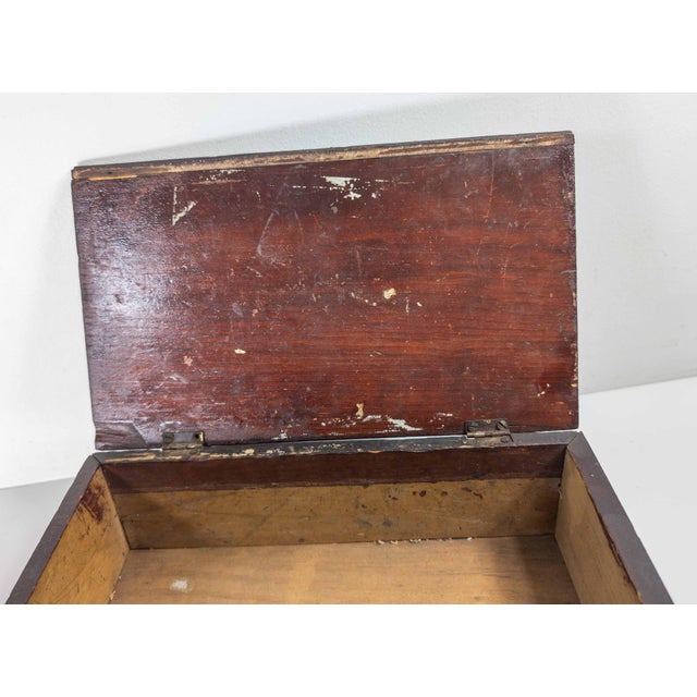 18th or 19th Century American Folk Art Chip Carved Polychrome Box For Sale - Image 14 of 18