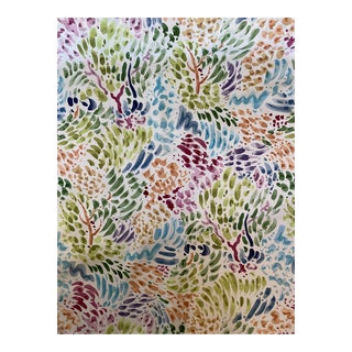 Clarence House Sole Linen Blend Fabric 11 Yards Color Multi For Sale